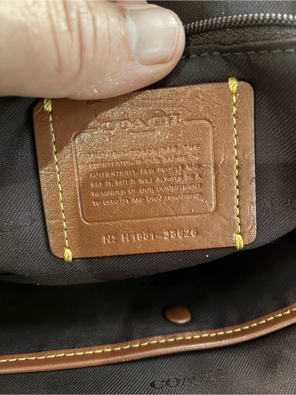 Coach Black and Brown Signature Satchel - Picture 9 of 11